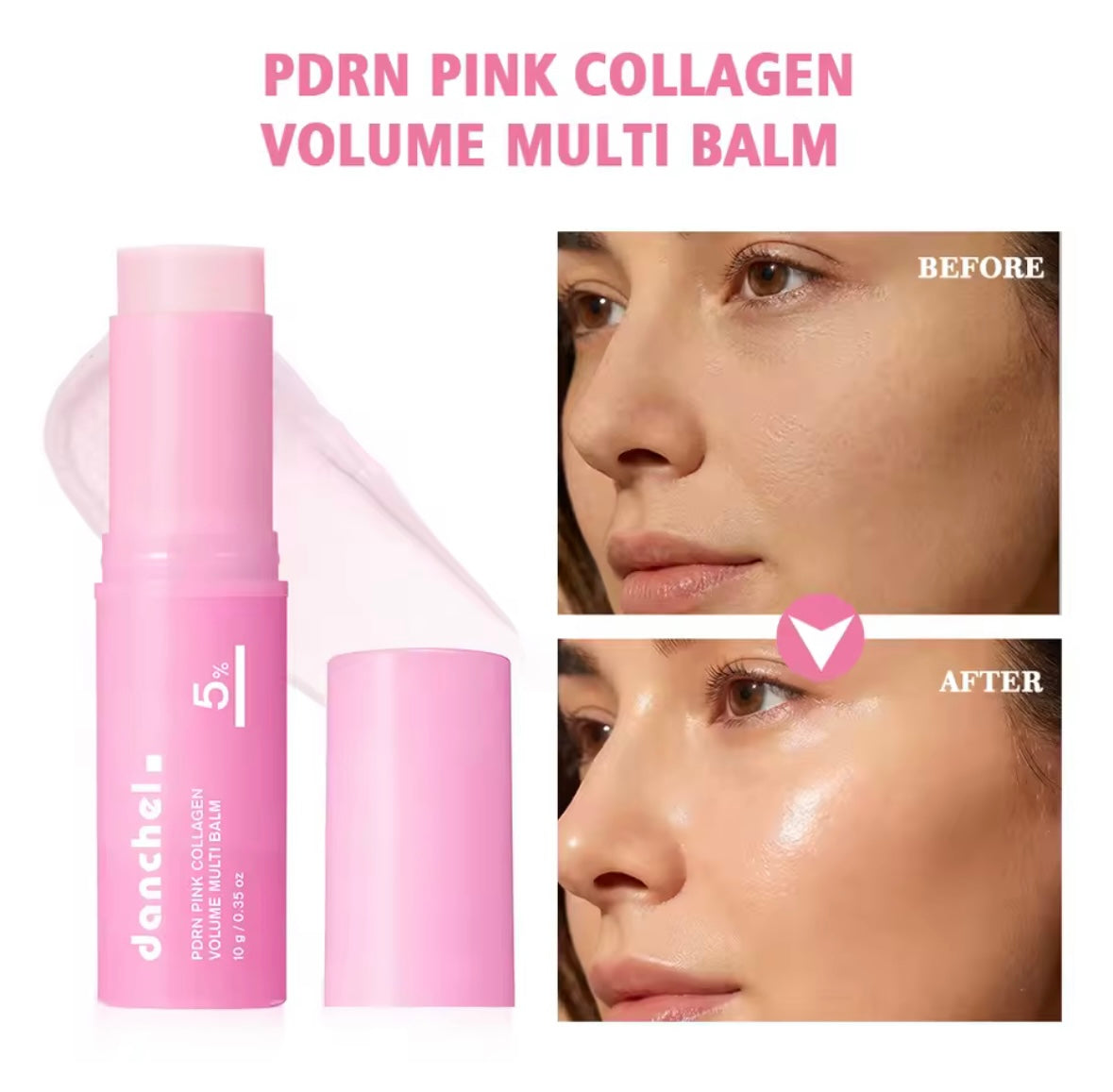 Medicube PDRN Pink Collagen Multi Balm – Korean Glass Skin Hydration & Anti-Aging Balm Stick