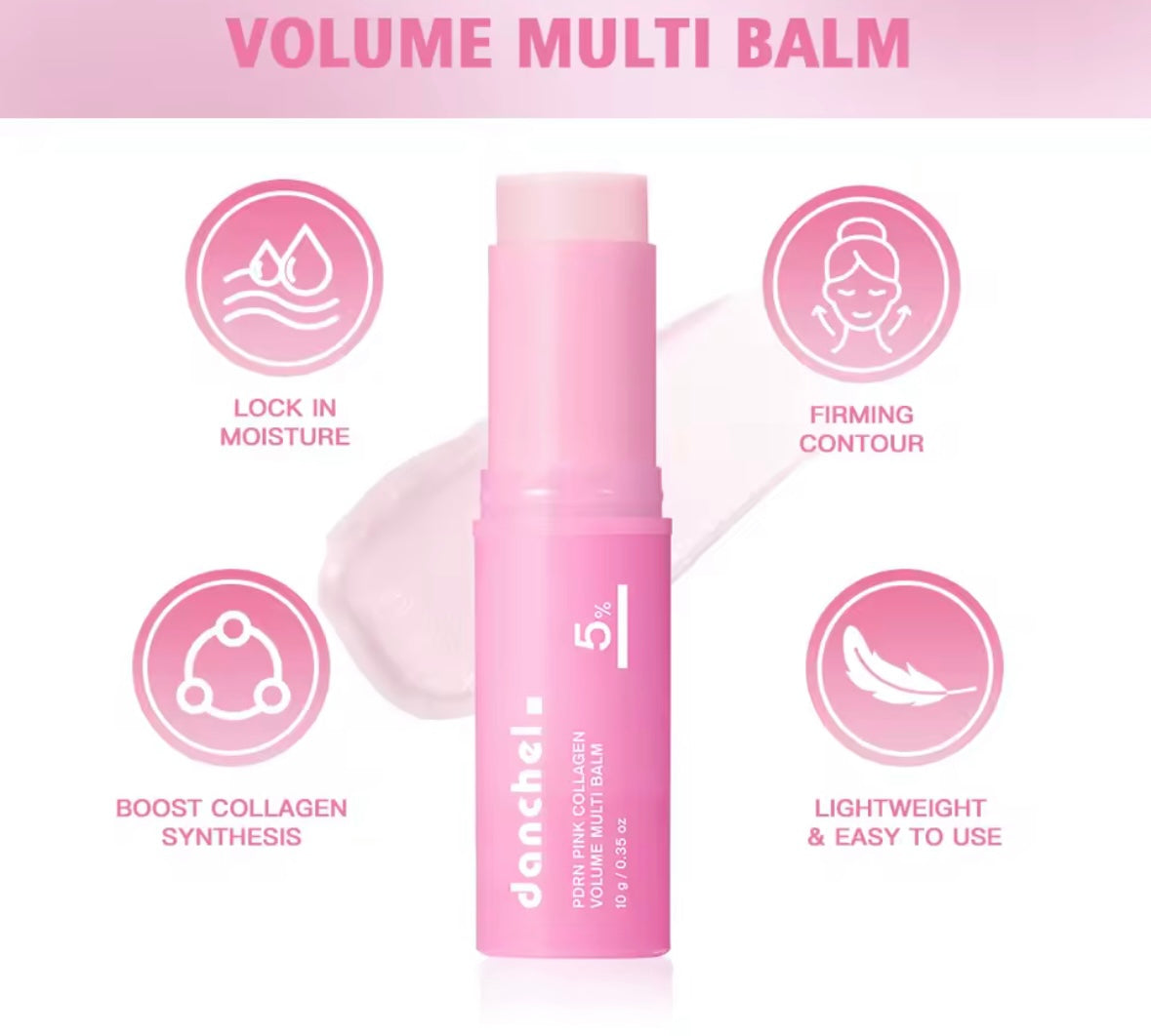 Medicube PDRN Pink Collagen Multi Balm – Korean Glass Skin Hydration & Anti-Aging Balm Stick