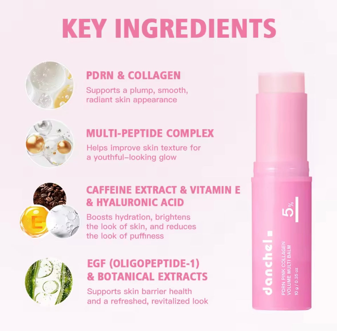 Medicube PDRN Pink Collagen Multi Balm – Korean Glass Skin Hydration & Anti-Aging Balm Stick
